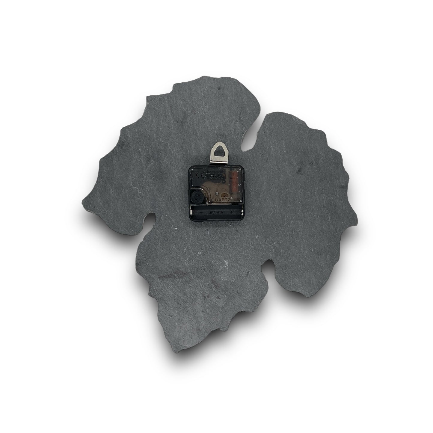 Weinblatt Uhr aus Schiefer, ca. 28 cm, graviert
