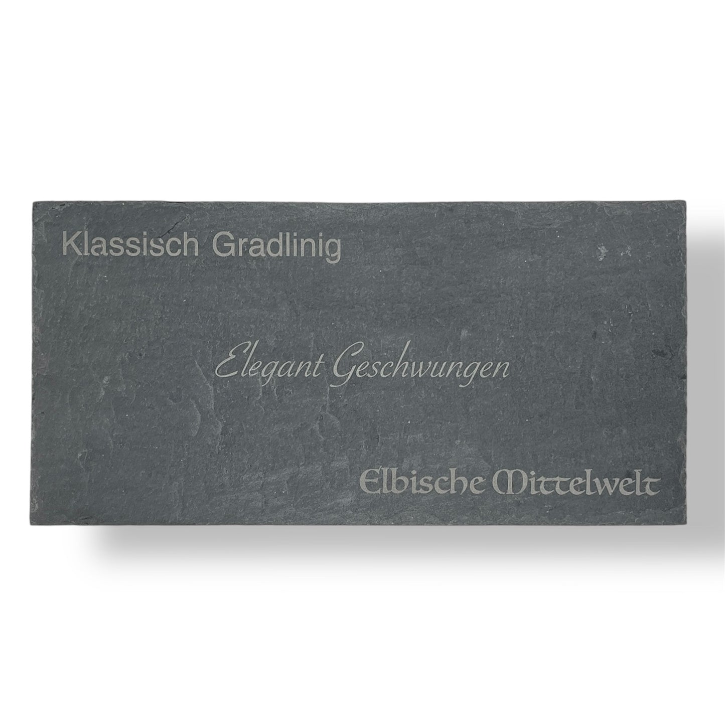 Untersetzer Rund aus Schiefer, mit Gummifüße, ca. 10 cm, individuelle Gravur