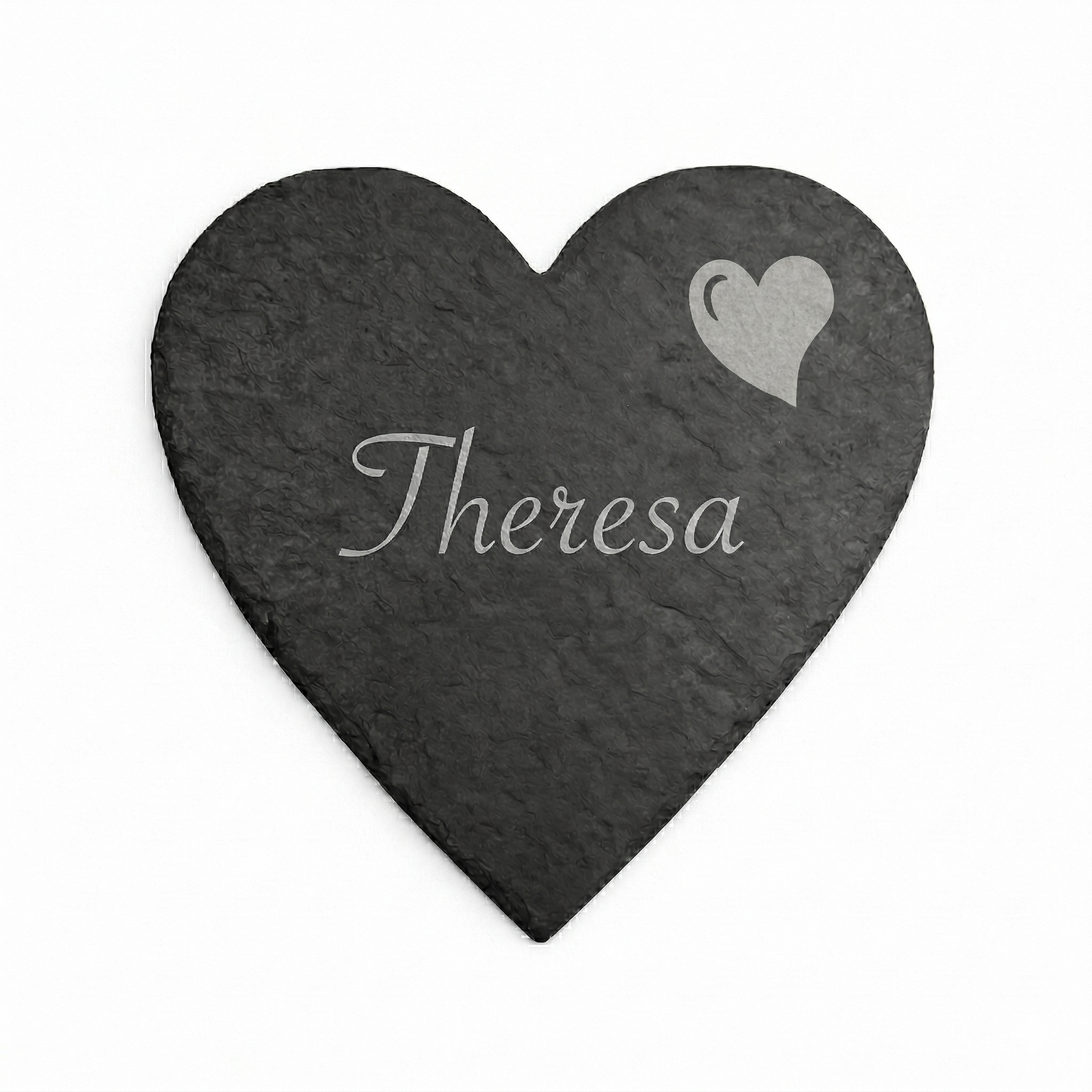 Schieferherz mit Herz-Symbol (10–30 cm) – personalisierte Namensgravur als Geschenk